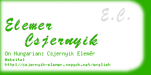 elemer csjernyik business card